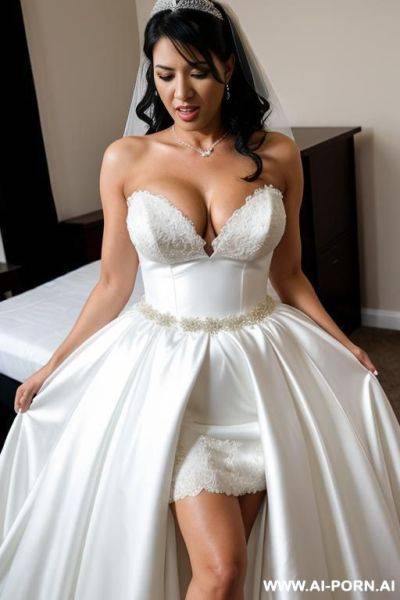 A wife fucked by a big black cock in wedding dress - ai-porn.ai on pornsimulated.com