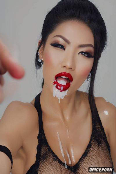 Fit body, black lace gloves, asian, small model face, delicate facial features - spicy.porn - Italy - Spain - North Korea - China - France on pornsimulated.com