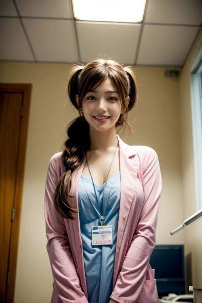 Sexy Japanese nurse unveils her grand big tits and poses in a solo - pornpics.com - Japan on pornsimulated.com