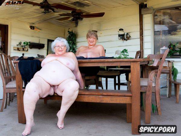 Naked 80 year old fat lady sitting posing her huge tits on the table photo in high definition - spicy.porn on pornsimulated.com