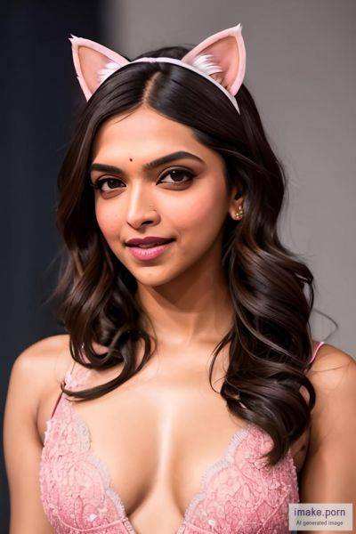 Indian girl Deepika Padukone with cat ears - imake.porn - India on pornsimulated.com