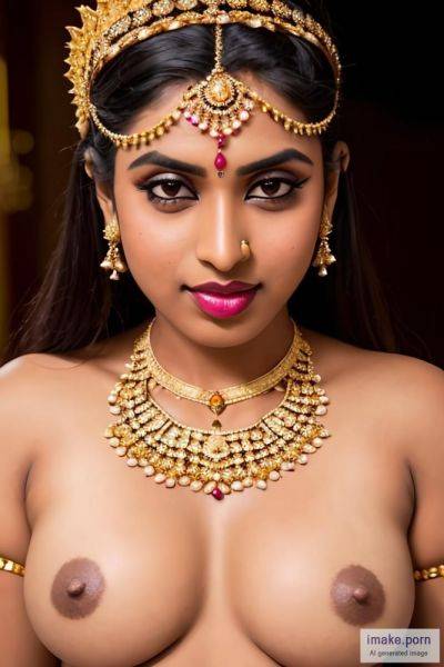 Indian girl with black devil horns with gold jewels and crown... - imake.porn - India on pornsimulated.com