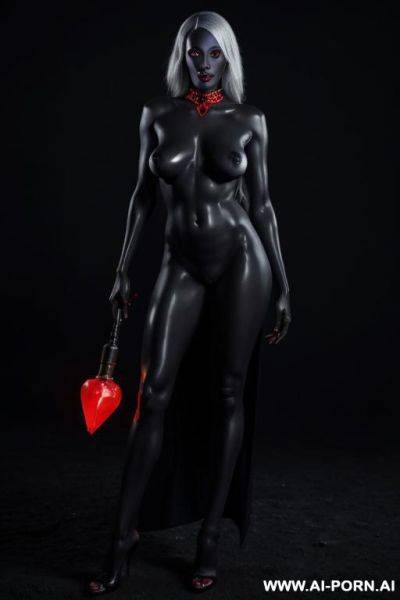 Drow. red eyes. - ai-porn.ai on pornsimulated.com