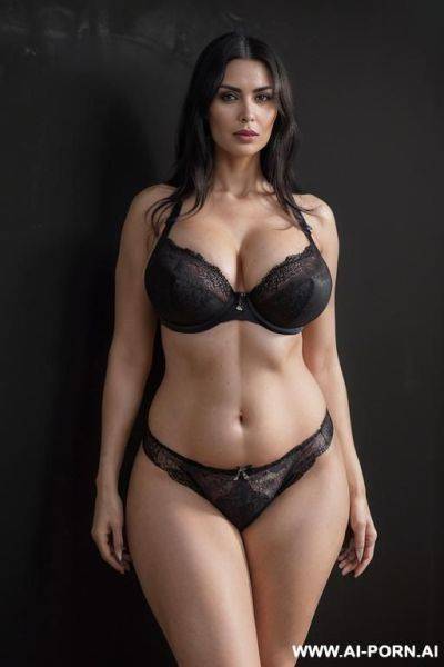 ((sexy, hot, attractive milf, turkish woman)) ((realistic milf, mature woman, gothic woman)) ((sexy standing position, direct eye contact, indifferent look, black long straight hair)) (wide hips, massive - ai-porn.ai - Turkey on pornsimulated.com