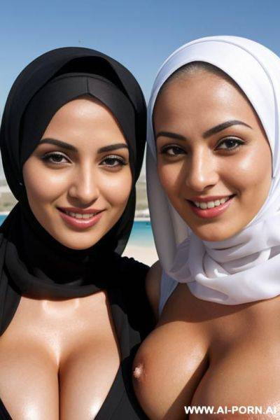 Arab hijabi woman with medium sized firm tits - ai-porn.ai on pornsimulated.com