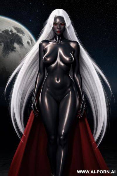 Drow. red eyes. white hair. - ai-porn.ai on pornsimulated.com