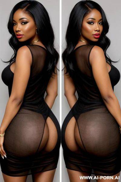 African american, see through dress, large ass - ai-porn.ai - Usa on pornsimulated.com