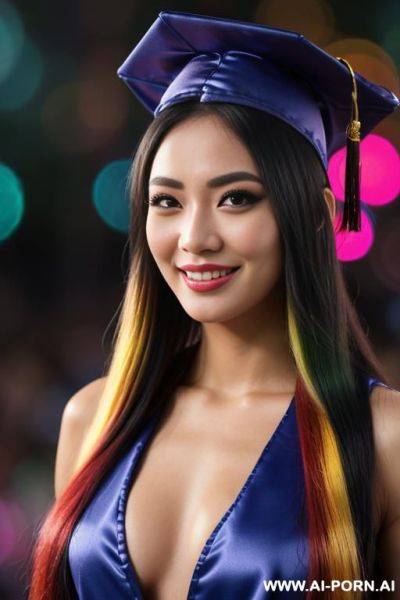 (highest quality) extreme closeup, entering her tanned body, coloured eyelashes, long hair, เด็กใหม่, chicha amatyakul, neon bokeh, - ai-porn.ai on pornsimulated.com