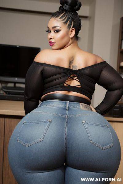 Supermodel, gorgeous woman , pear shaped body, very plump, extra thicc, very wide hips, plays guitar, musician, - ai-porn.ai on pornsimulated.com
