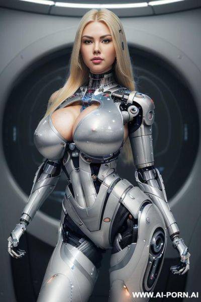 (((super realistic))) ((front view)) (((beautiful cyborg woman))) (((sexy cyborg woman))) ((chinese)) ((blonde)) ((long hair)) (((perfectly beautiful face, sexy plump lips))) (((huge expressive sexy eyes))) - ai-porn.ai - China on pornsimulated.com