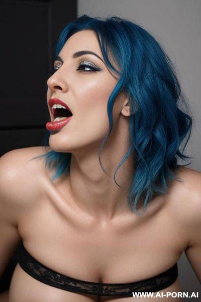 Blue hair, anal sex, open mouth, orgasm faxy - ai-porn.ai on pornsimulated.com