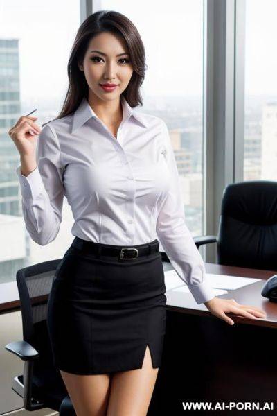 Girl in office attire - ai-porn.ai on pornsimulated.com