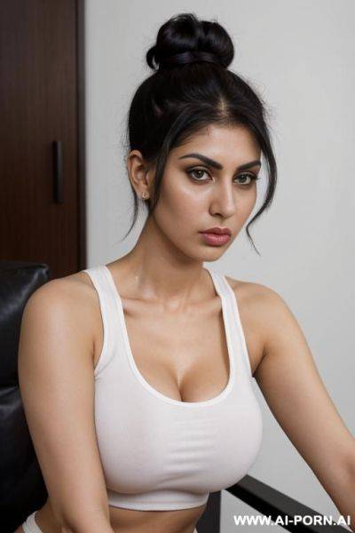 Huge round fake tits white tank top - ai-porn.ai on pornsimulated.com