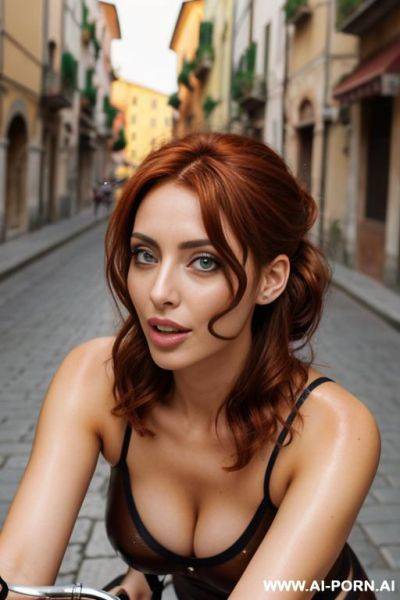 Woman on a bicycle - ai-porn.ai on pornsimulated.com
