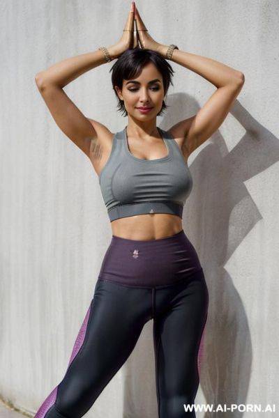 Beautiful gorgeous arab mature, thick lips, short pixie hair with massive boobs, - ai-porn.ai on pornsimulated.com