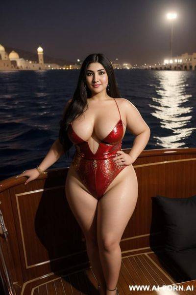Pretty face chubby naked big ass wide hips full body view oiled at night - ai-porn.ai on pornsimulated.com