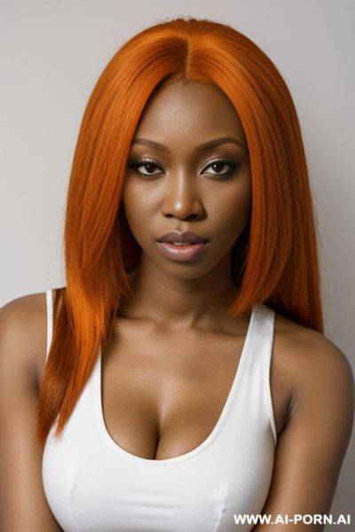 Long orange hair cleavage - ai-porn.ai on pornsimulated.com