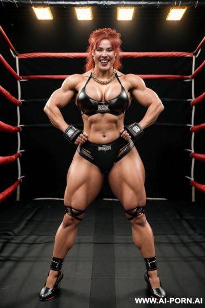 Huge massive bulked up thighs, fat thick thighs, massive legs, big obese thighs, gigantic thighs, huge quadriceps - ai-porn.ai on pornsimulated.com