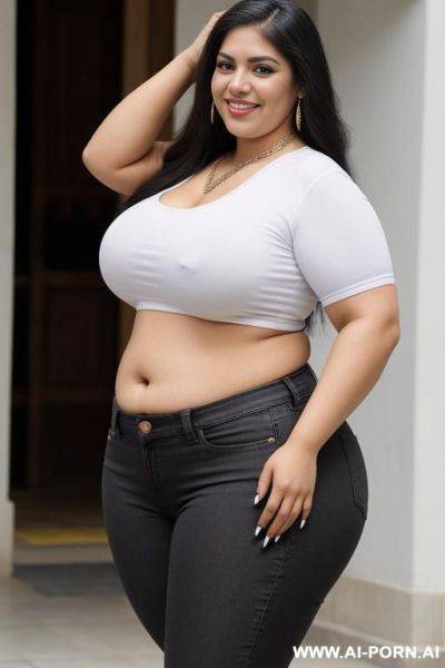 Latina, chola, mexican, (masterpiece), long hair, tight clothes, extremely thicc - ai-porn.ai - Mexico on pornsimulated.com