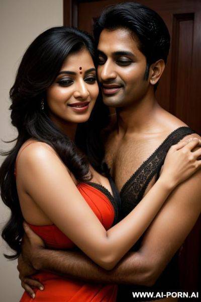 Indian couple hugging each other - ai-porn.ai - India on pornsimulated.com