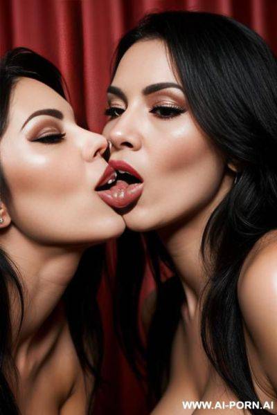 Two womanage womans making out with cum in mouths - ai-porn.ai on pornsimulated.com