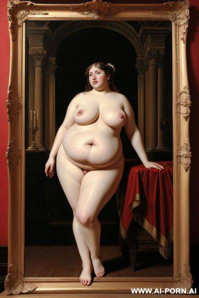 Full naked woman in a picture in baroque style - ai-porn.ai on pornsimulated.com