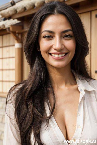 Highly expressive. tanned, arabian efreet. long, wavy, gradient-brunette hair. close-up in decent clothes. she is natural. real-life sei-ra sodes-hiro! it seems as if she draws me closer.in new-zeland. at the mountain-top. - ai-porn.ai on pornsimulated.com