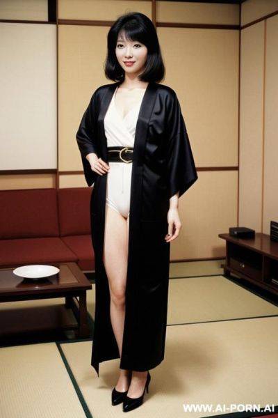 1980s style. 1980s. 1983. japanese woman. in kimono. h: short. cutie. - ai-porn.ai - Japan on pornsimulated.com