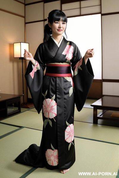 180s style. 180s. 183. japanese woman. in kimono. cutie. vintage. european living room. - ai-porn.ai - Japan on pornsimulated.com