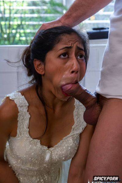 Sad face, restrained, extremely petite, wide open eyes, sundress - spicy.porn - India on pornsimulated.com