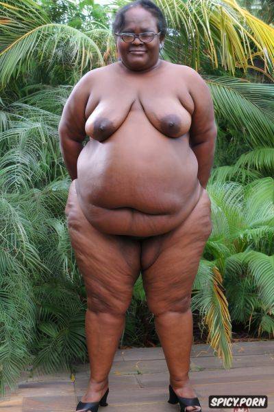 125 yo, granny, black, standing, heels, no clothes cellulite ssbbw obese body belly clear high heels african old in chair ssbbw hairy pussy lips open long gray hair and glasses sexy clear high heels - spicy.porn on pornsimulated.com