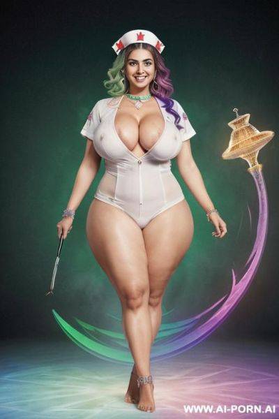 Super voluptuous giant woman, gigantic huge breasts, ((ex-winner of the world contest "mrs biggest huge breasts in the world", 0xx breasts, boobs in sight - ai-porn.ai on pornsimulated.com