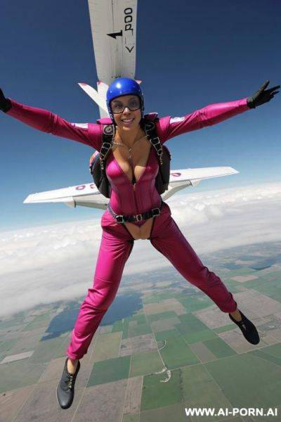 Totally naked sexy woman skydiving nude - ai-porn.ai on pornsimulated.com