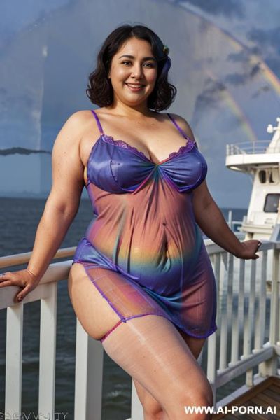 Sexy gilf woman with waist big thighs old sexy ass. sexy see through sun dress. - ai-porn.ai on pornsimulated.com