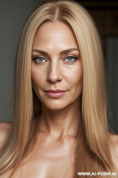 Blonde, beautiful long hair, healthy hair, old face , croatian, full body, no fat, old facial wrinkles, big brown eyes, naked, full body tatoos, symetric face, full body - ai-porn.ai - Croatia on pornsimulated.com