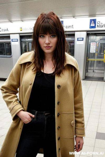 In the metro.sit. wet hair, dirty hair - ai-porn.ai on pornsimulated.com