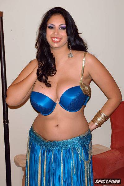 Half view, half view, color photo, beautiful perfect face, gorgeous indian belly dancer - spicy.porn - India on pornsimulated.com