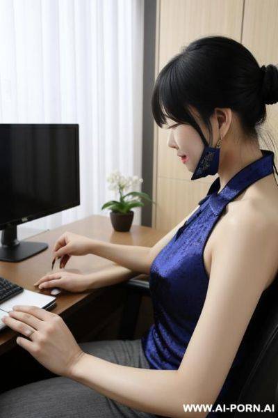 女生双腿，极高鞋弓和脚弓，脚后跟明显下沉，能让鞋弓和脚弓抬高到极夸张，脚趾部分鞋体上翘完全悬空，前脚掌大幅后收，立姿脚的脚背要与小腿完全成一直线，减小前脚掌着地面，可以让鞋跟与前脚掌着地面融合，不要考虑现实结构的合理性，不要加水台，正侧视，双腿叉开的立姿，不要抬脚 - ai-porn.ai on pornsimulated.com