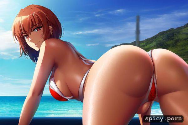 Woman in swimsuit doggystyle wide open asshole to look in - spicy.porn on pornsimulated.com