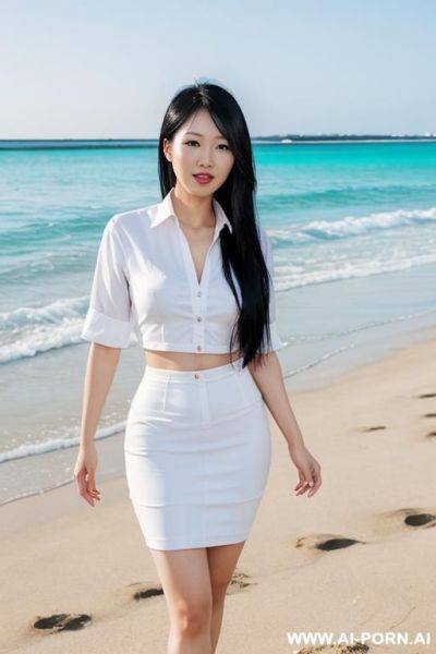 Asian women, female boss in office - ai-porn.ai on pornsimulated.com