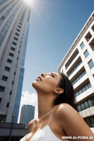 (looking up at a building) - ai-porn.ai on pornsimulated.com