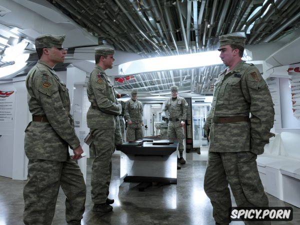 Vivid natural colors embossed bodies in the house of voluntary whores just for soldiers a tiny nymphomaniac depraved wife weighs and reviews three dicks of the soldier who are lined up in - spicy.porn on pornsimulated.com
