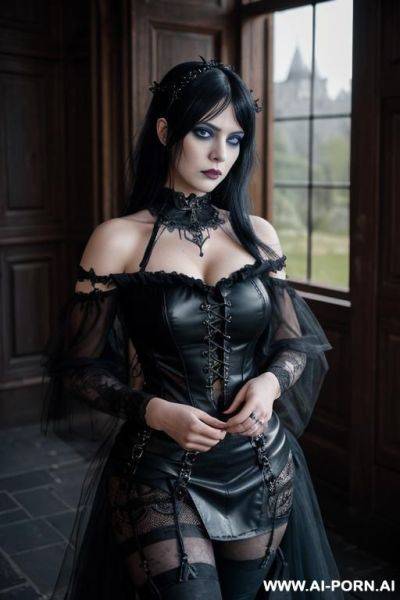 Goth, platform sole boots, noose - ai-porn.ai on pornsimulated.com