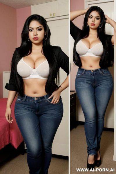 Very , mexican, chola, rocker woman, pear shaped, very hourglass figure - ai-porn.ai - Mexico on pornsimulated.com