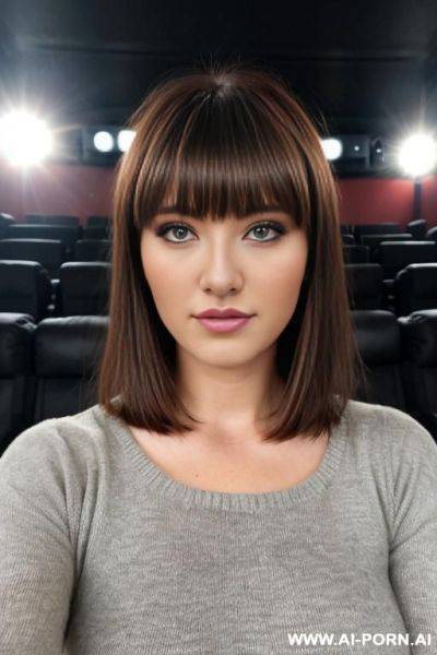 In a cinema, dark, - ai-porn.ai on pornsimulated.com