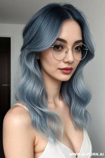 Long light blue hair - ai-porn.ai on pornsimulated.com