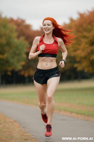 (running), (red hair) - ai-porn.ai on pornsimulated.com