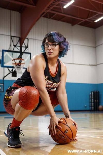 (round glasses), (nerdy), (short hair), (curly hair), white ((hairy pussy) - ai-porn.ai on pornsimulated.com
