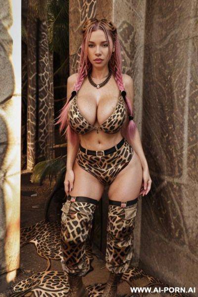 Pink hair mega tits woman pussy mastrubate - ai-porn.ai on pornsimulated.com
