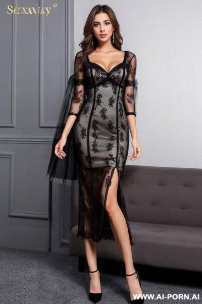 Tea-length dress - ai-porn.ai on pornsimulated.com